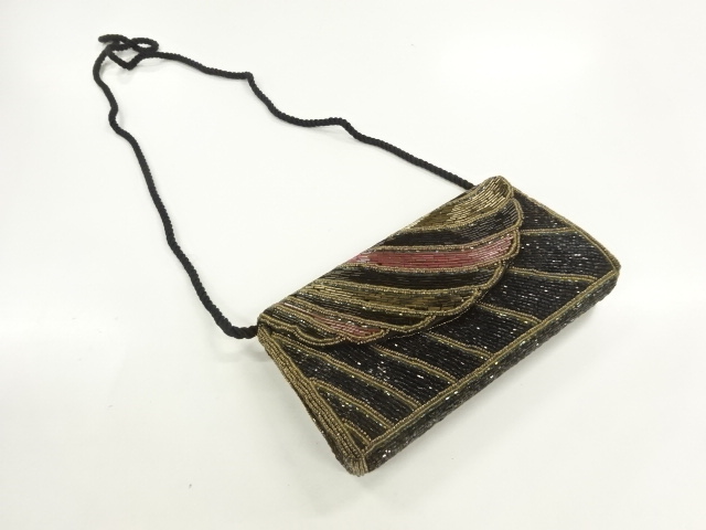 アンティーク　ビーズバッグ